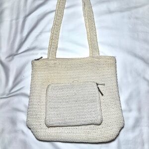Cherokee Crème Color Crochet Tote Bag